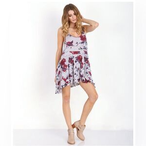 Free People Intimately Free People Voile and Lace Trapeze Slip Dress in Smoke